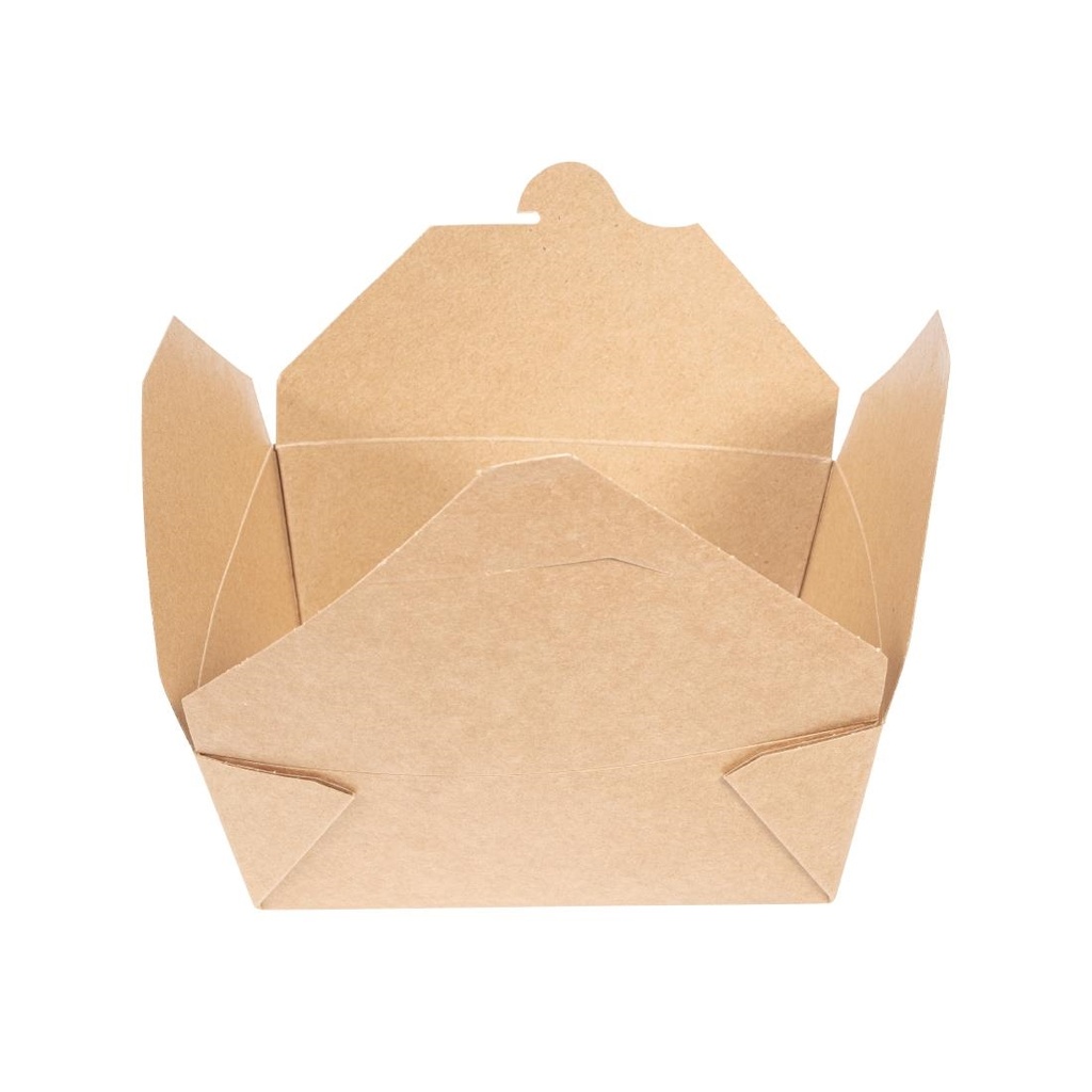 Boîtes alimentaires en carton compostable Vegware N°3 1800ml (lot de 180)