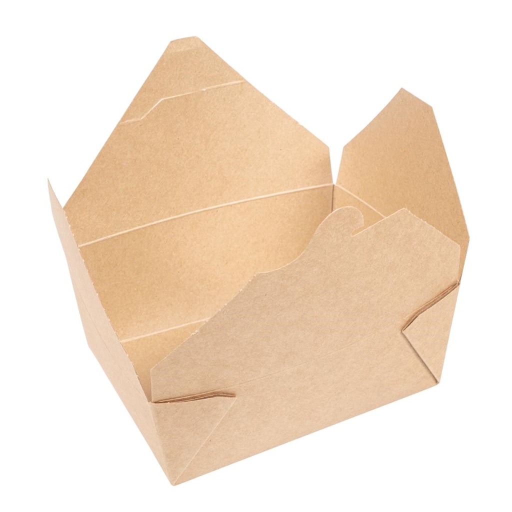 Boîtes alimentaires en carton compostable Vegware N°3 1800ml (lot de 180)