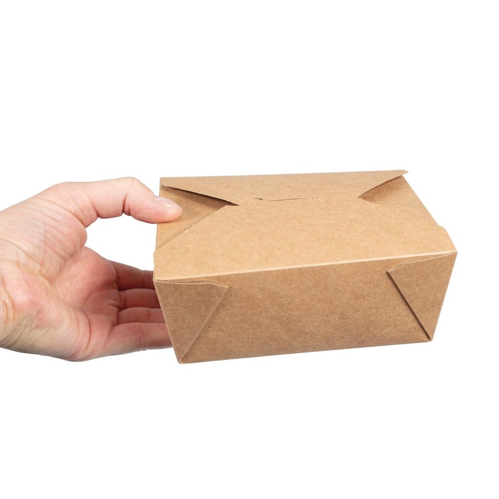 Boîtes alimentaires en carton compostable Vegware N°3 1800ml (lot de 180)