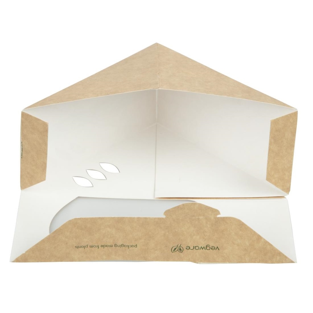 Boîtes sandwichs triangles kraft standards Vegware 65mm (x500)