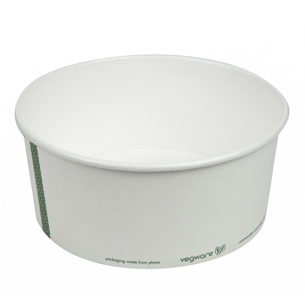 Bols alimentaires en carton doublé PLA série 185 Vegware 1,42L (lot de 300)