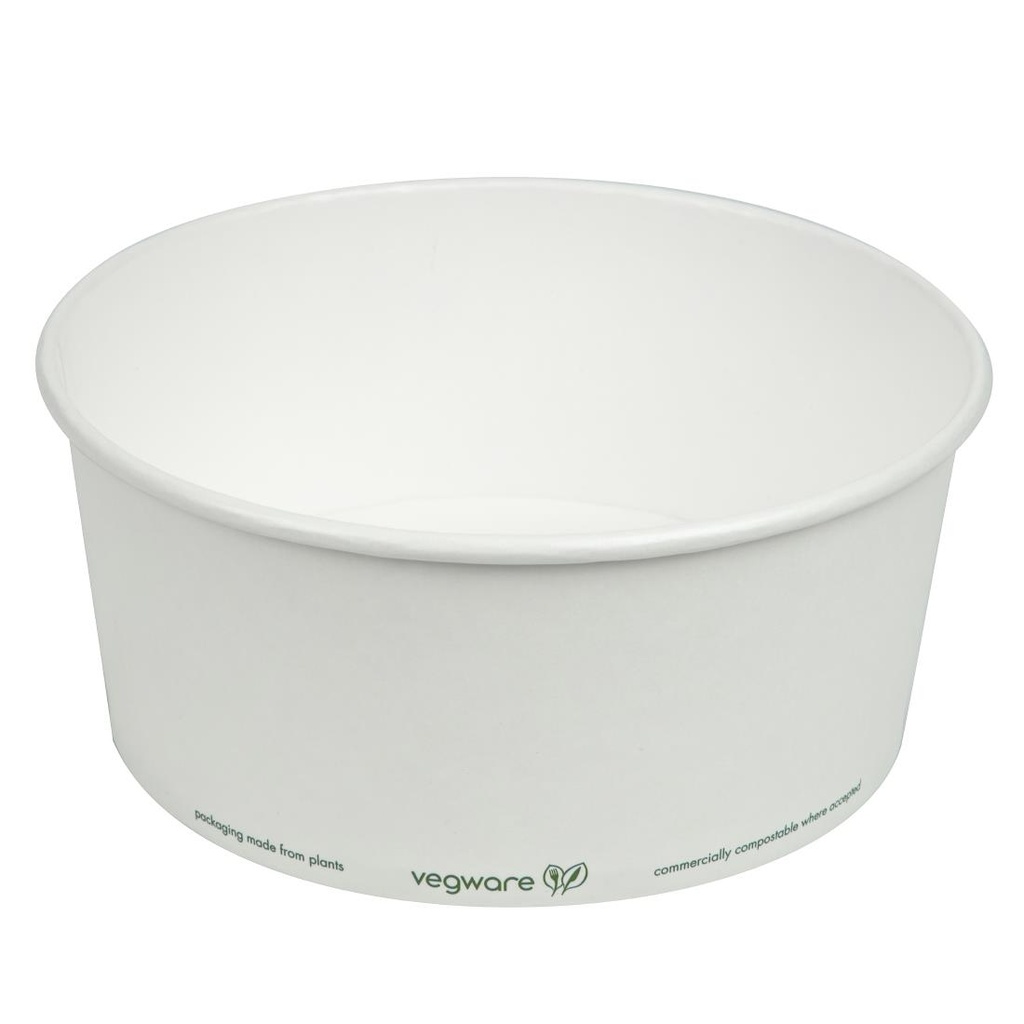 Bols alimentaires en carton doublé PLA série 185 Vegware 1,42L (lot de 300)