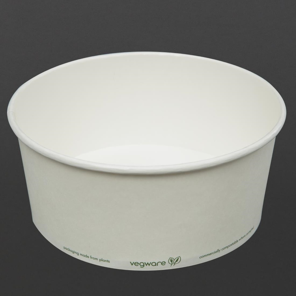 Bols alimentaires en carton doublé PLA série 185 Vegware 1,42L (lot de 300)