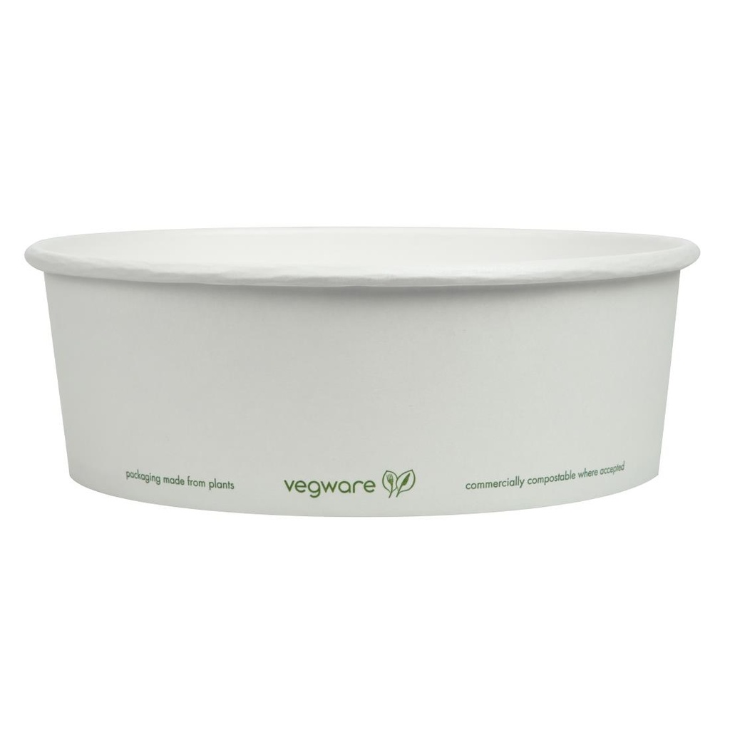 Bols alimentaires en carton doublé PLA série 185 Vegware 910 ml (lot de 300)