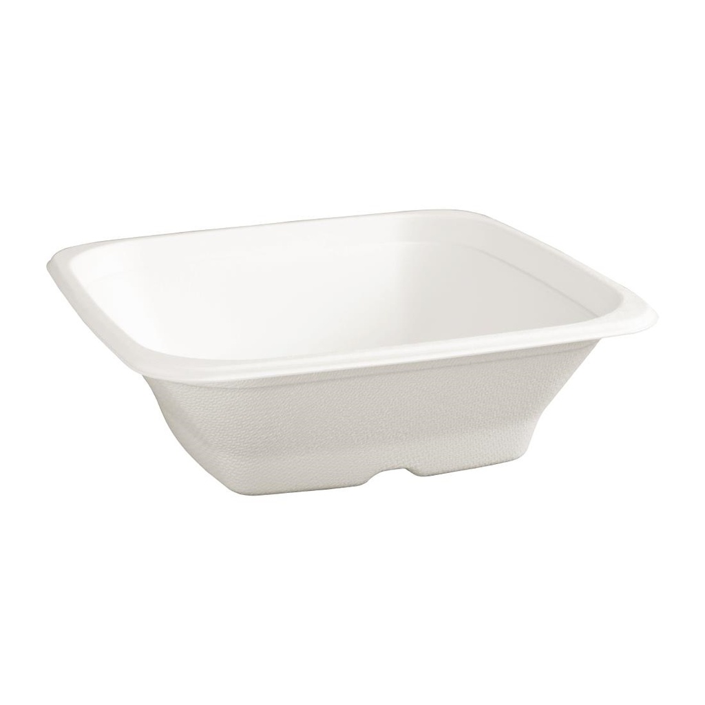 Bols carrés compostables en bagasse Fiesta Compostable 680ml (lot de 50)