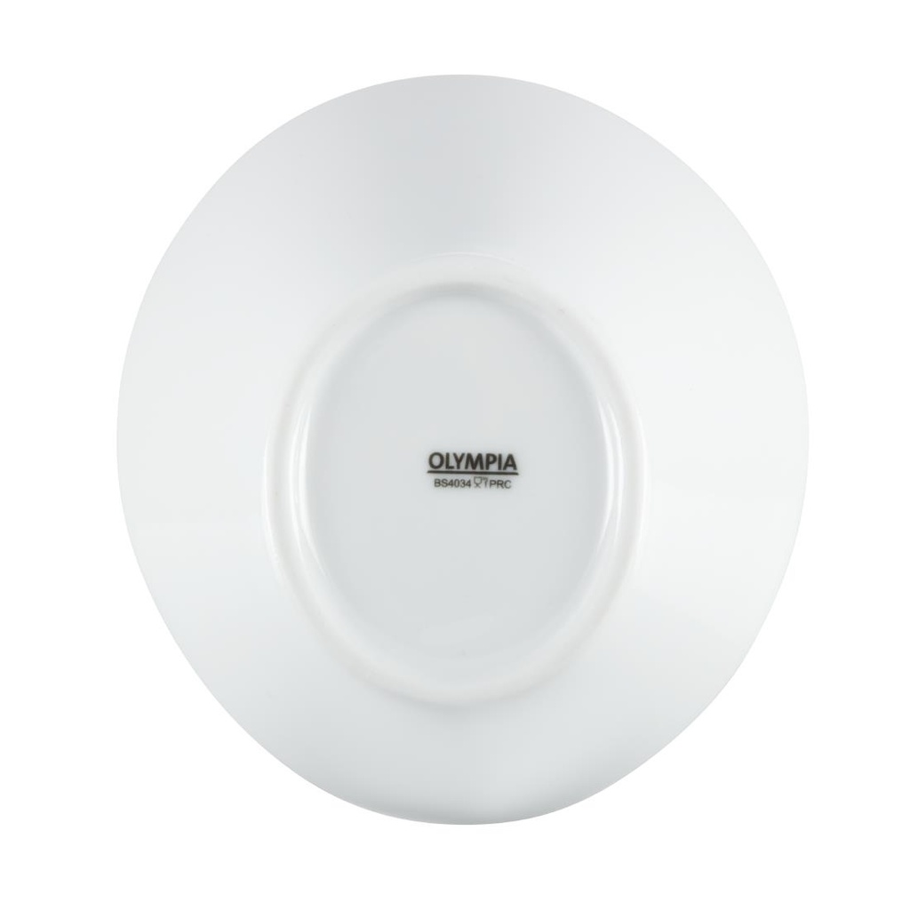 Bols ovales inclinés blancs Olympia 133 x 154mm (Lot de 4)