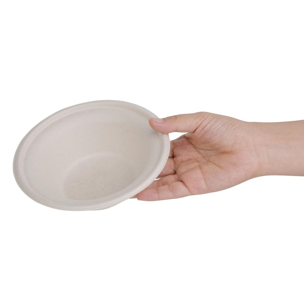 Bols ronds compostables en bagasse coloris naturel Fiesta Compostable 312ml (lot de 50)