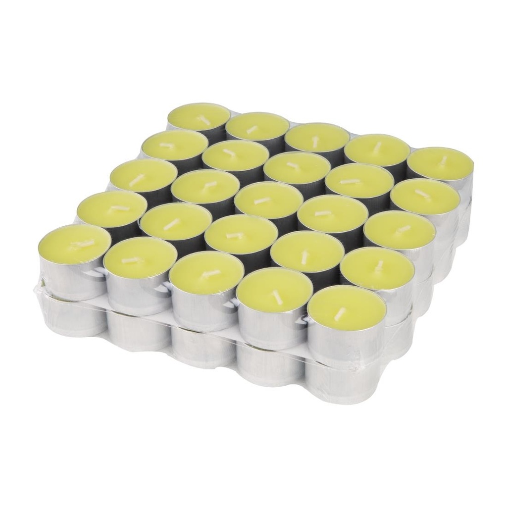 Bougies chauffe-plat à la citronnelle Eazyzap (lot de 50)