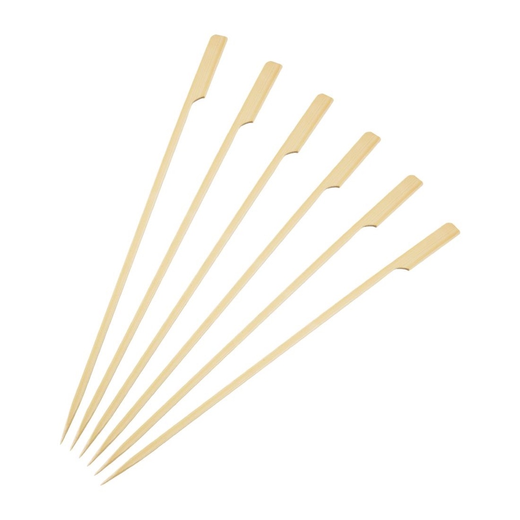 Brochettes biodégradables en bambou Fiesta Compostable 240mm (Lot de 100)