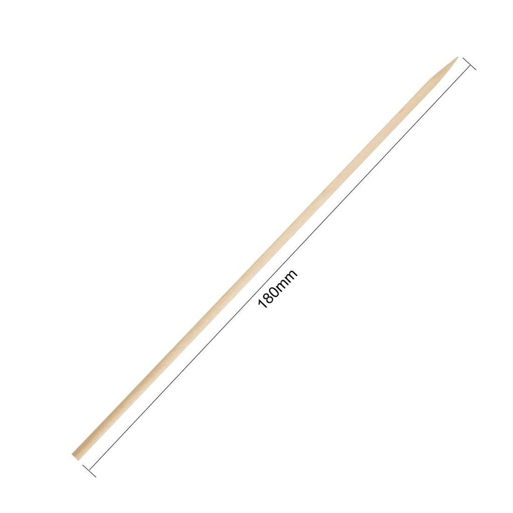 Brochettes en bois biodégradables Fiesta Compostable 180mm (Lot de 200)