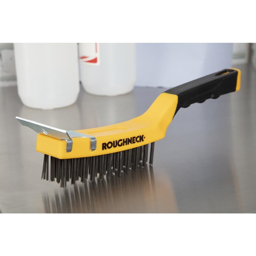 Brosse pour grill avec racloir