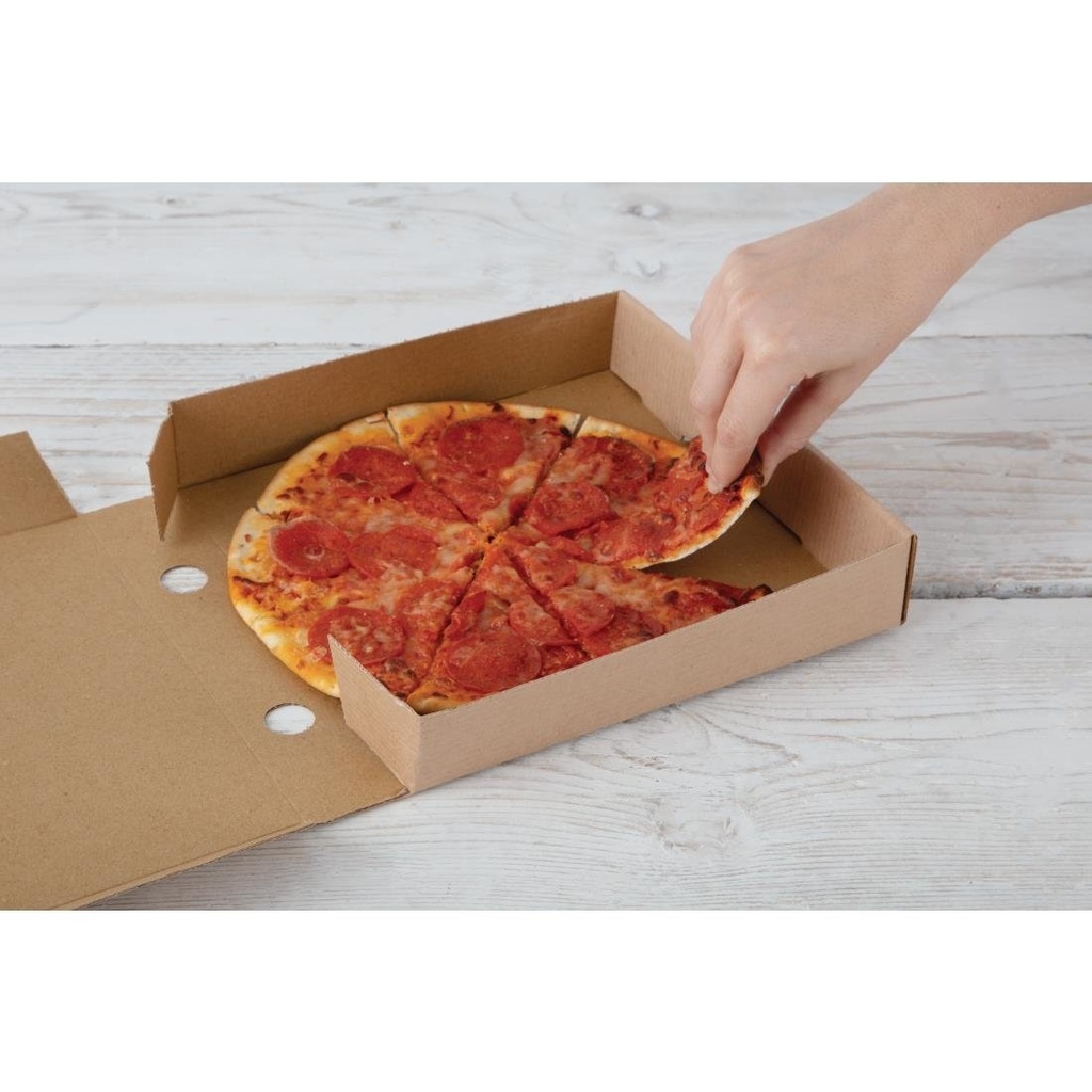 Cartons à pizza kraft Fiesta Compostable 23cm (Lot de 100)