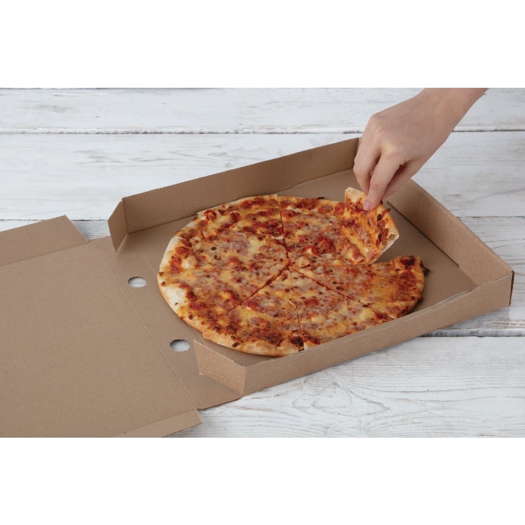 Cartons à pizza kraft Fiesta Compostable 30cm (Lot de 100)