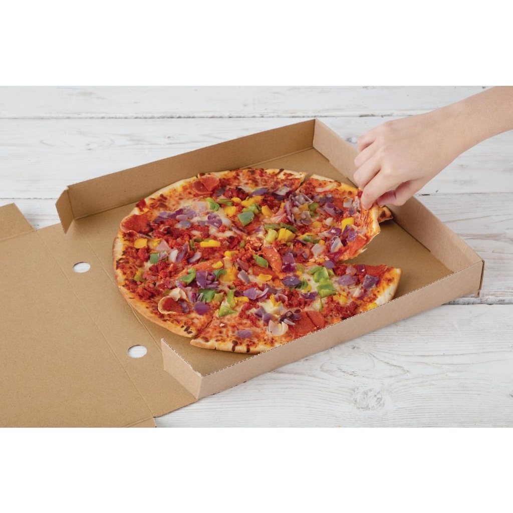 Cartons à pizza kraft Fiesta Compostable 35cm (Lot de 50)