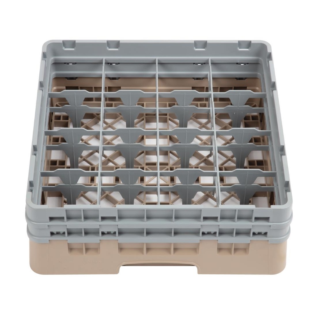 Casier à verres 16 compartiments Camrack Cambro beige hauteur max 133mm