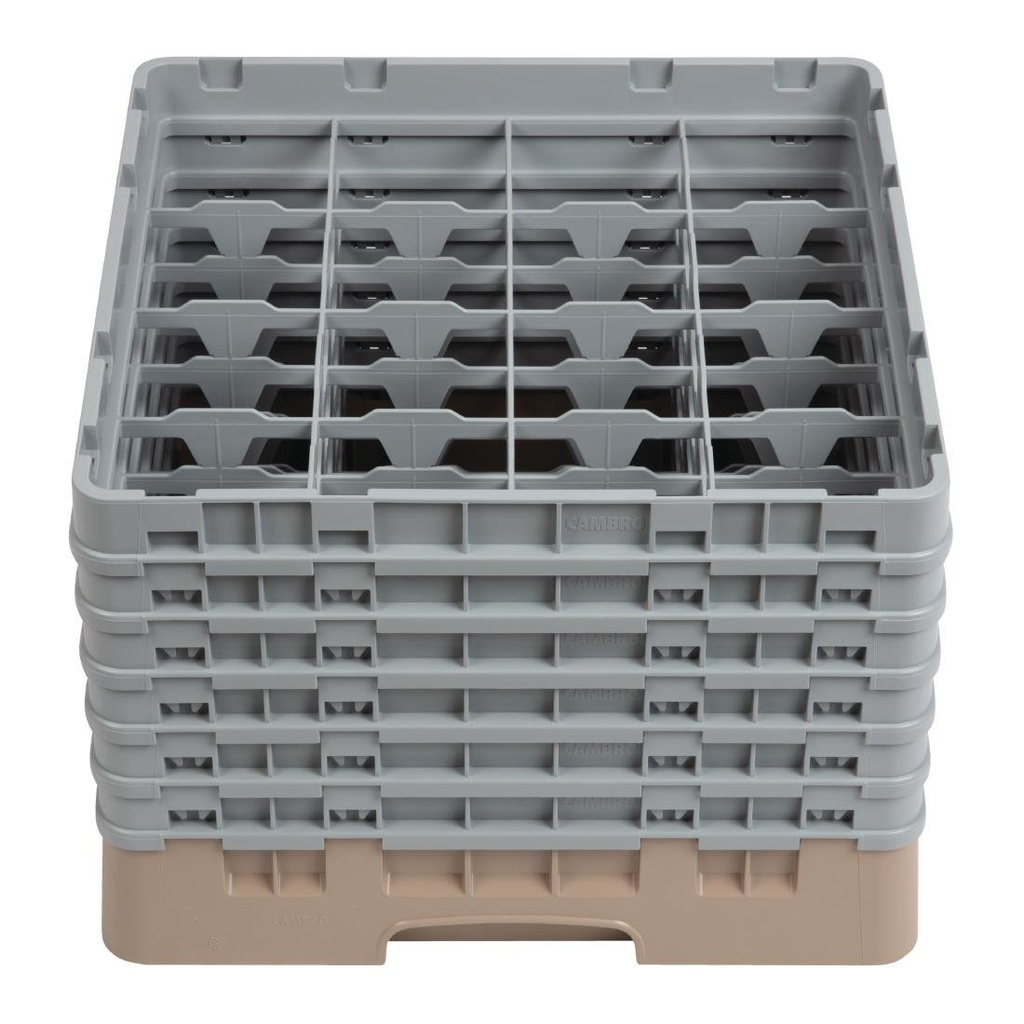 Casier à verres 16 compartiments Camrack Cambro beige hauteur max 298mm