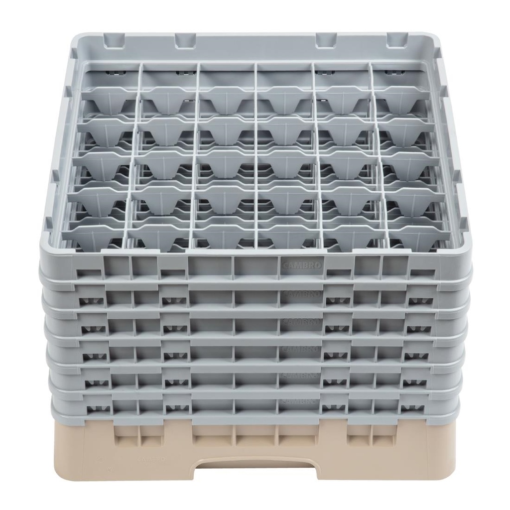 Casier à verres 36 compartiments Camrack Cambro beige hauteur max 298mm