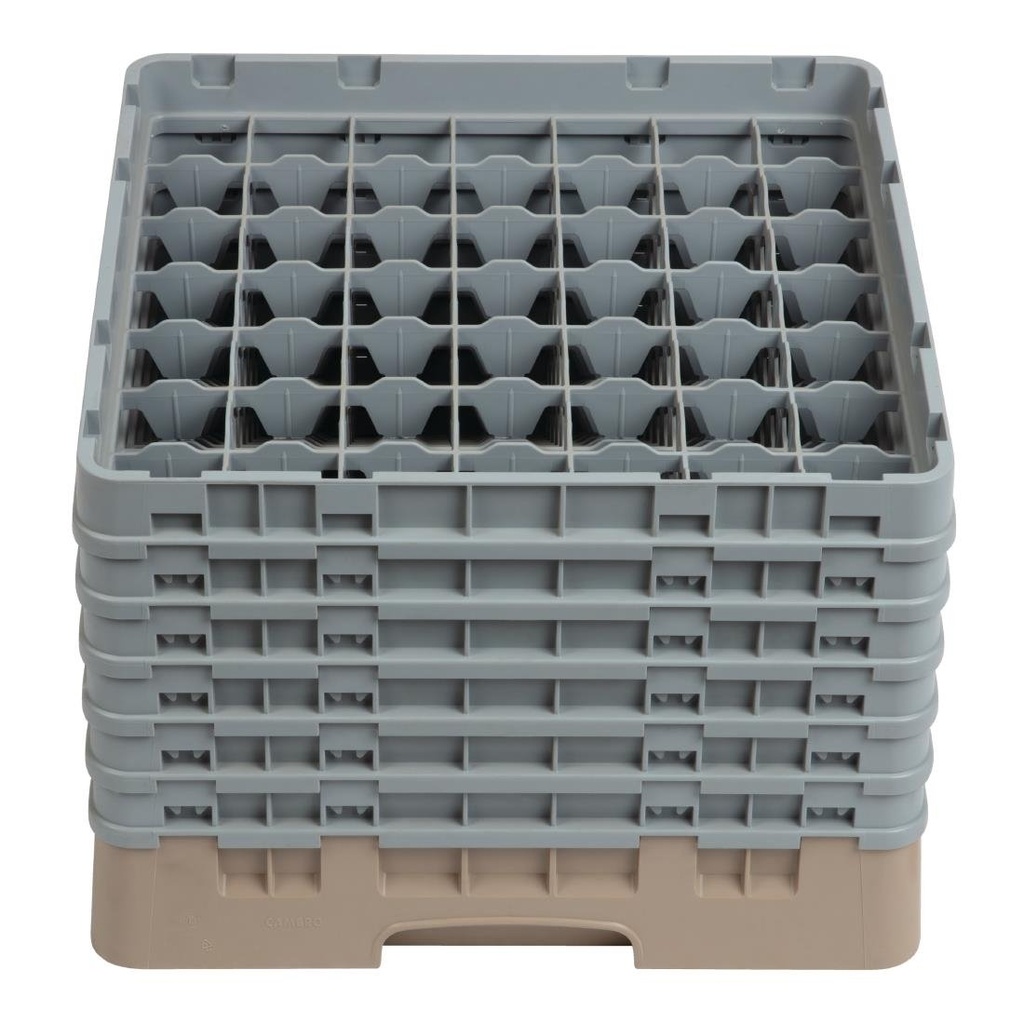 Casier à verres 49 compartiments Camrack Cambro beige hauteur max 298mm