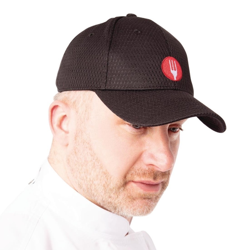 Casquette baseball Cool Vent Chef Works noire