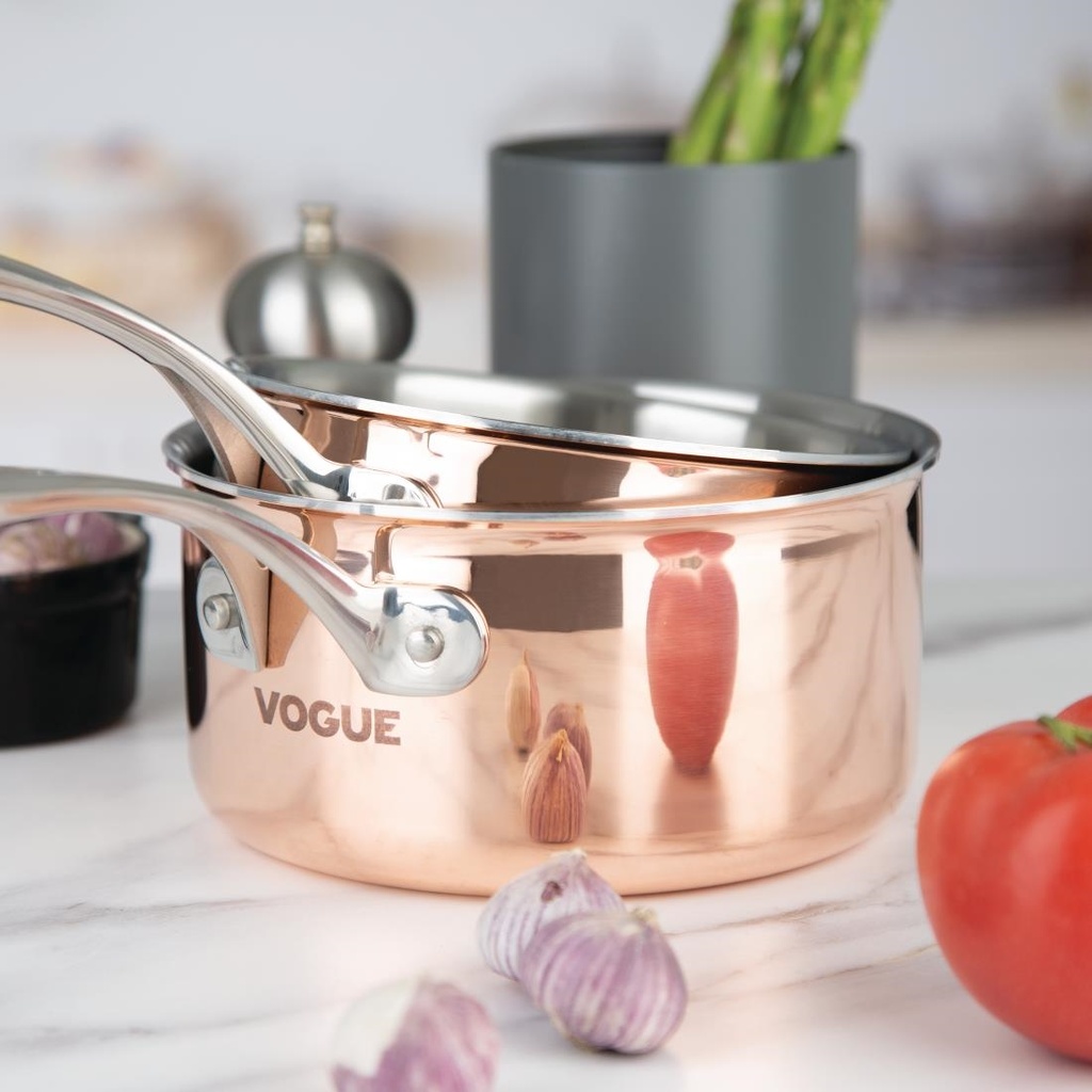 Casserole triple paroi cuivre induction Vogue 160mm