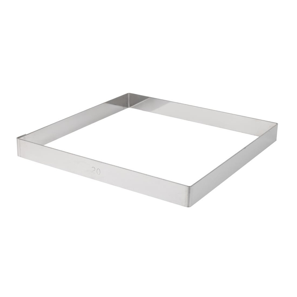 Cercle à tarte carré inox De Buyer 200 x 20mm