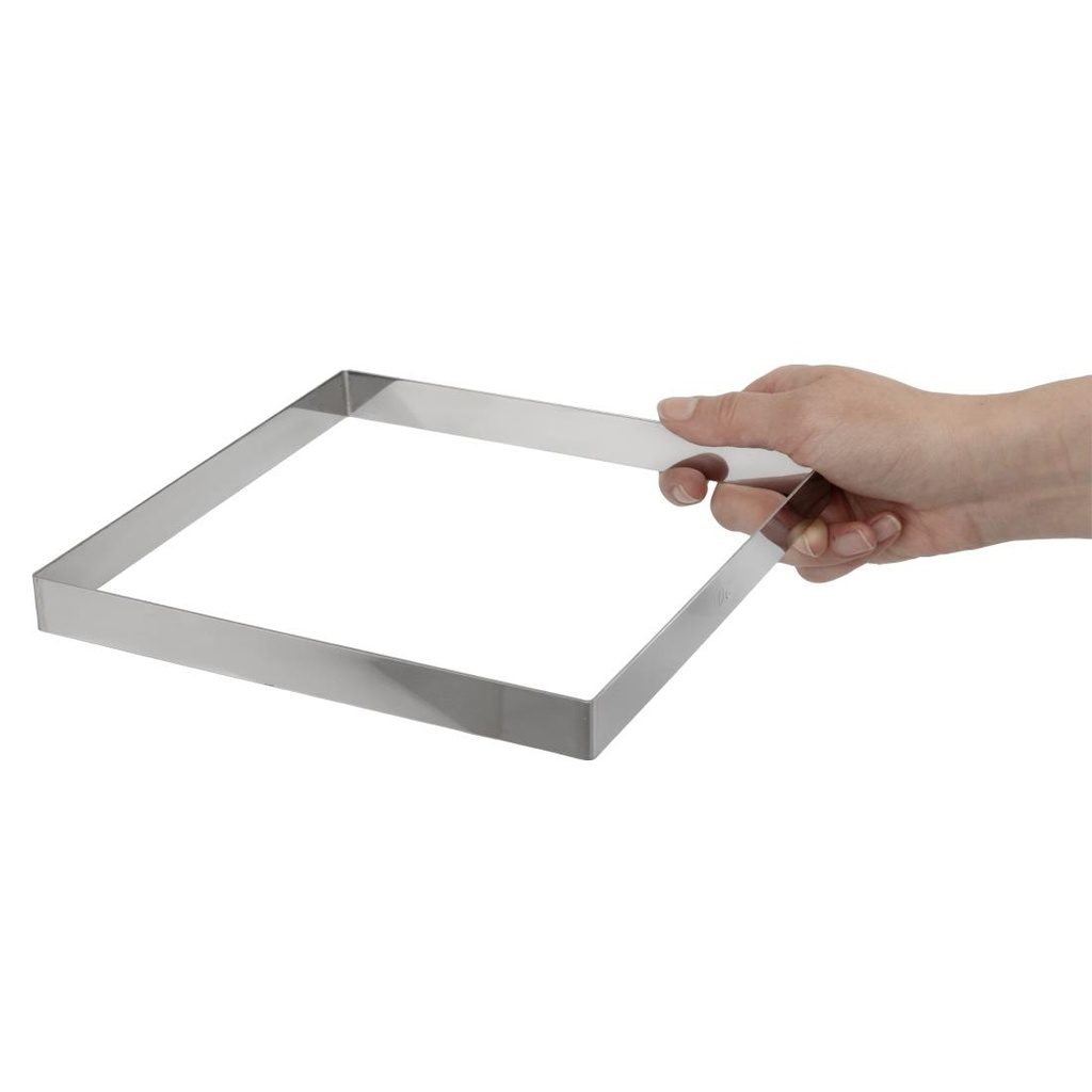 Cercle à tarte carré inox De Buyer 200 x 20mm