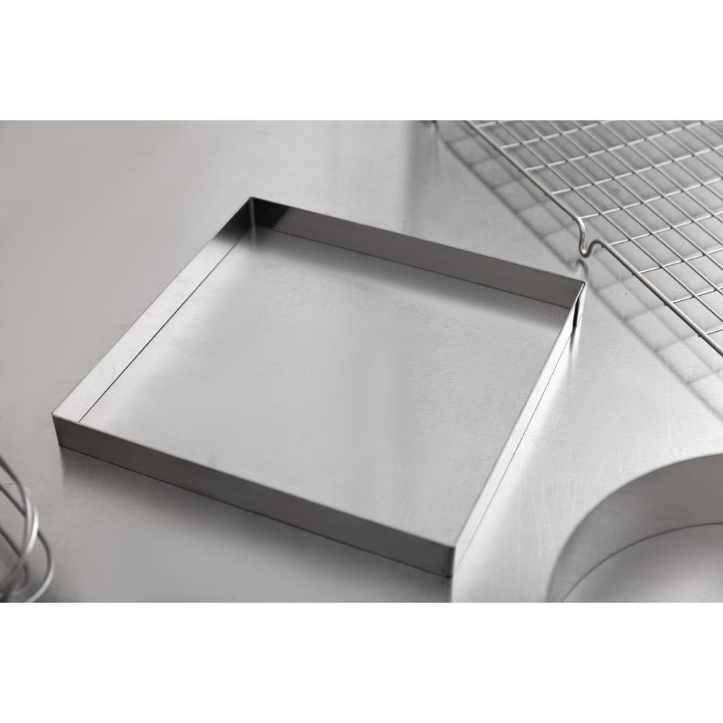 Cercle à tarte carré inox De Buyer 200 x 20mm