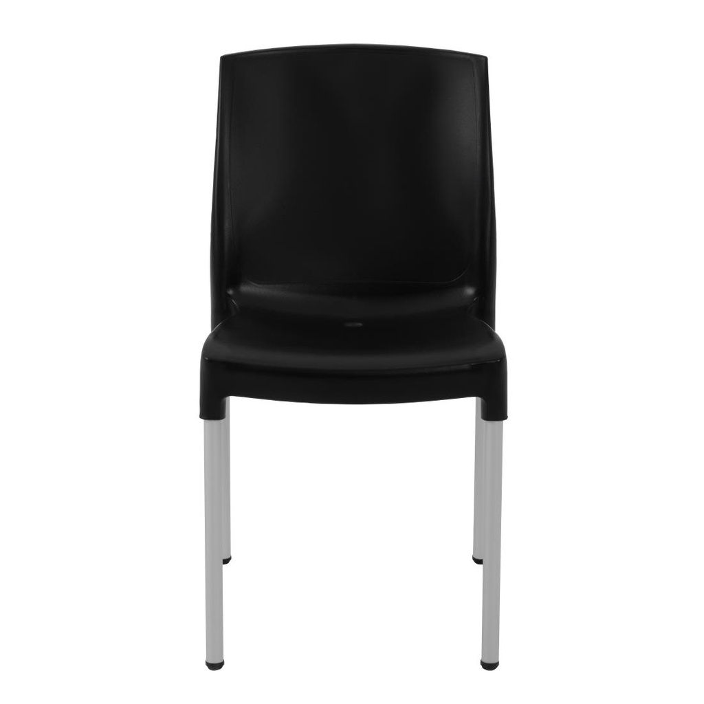 Chaises bistro empilables Bolero noires (Lot de 4)