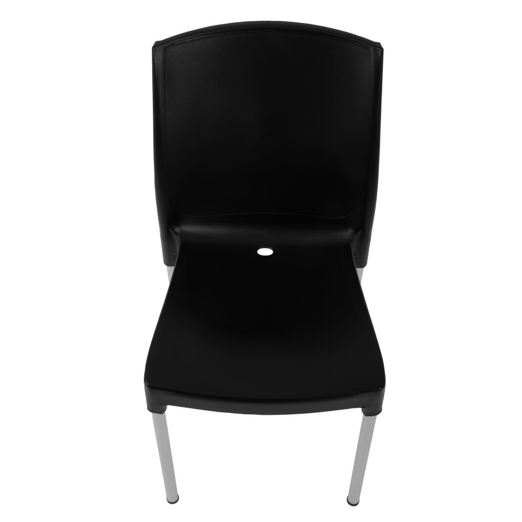 Chaises bistro empilables Bolero noires (Lot de 4)