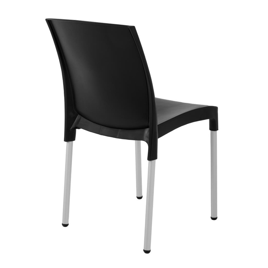 Chaises bistro empilables Bolero noires (Lot de 4)