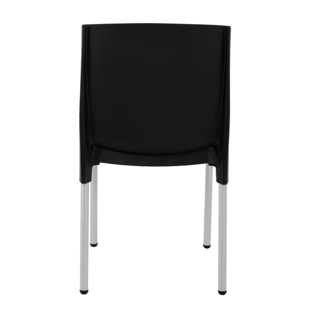 Chaises bistro empilables Bolero noires (Lot de 4)