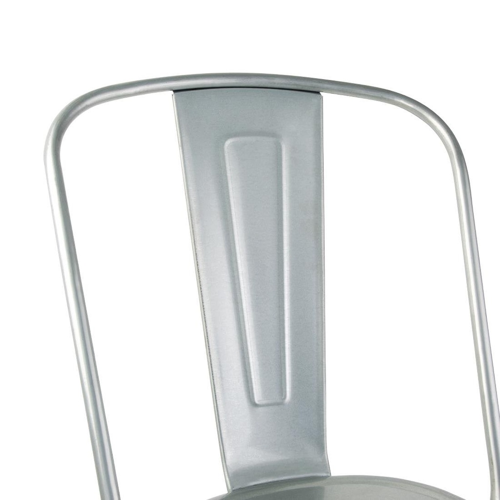 Chaises bistro en acier Bolero (lot de 4)