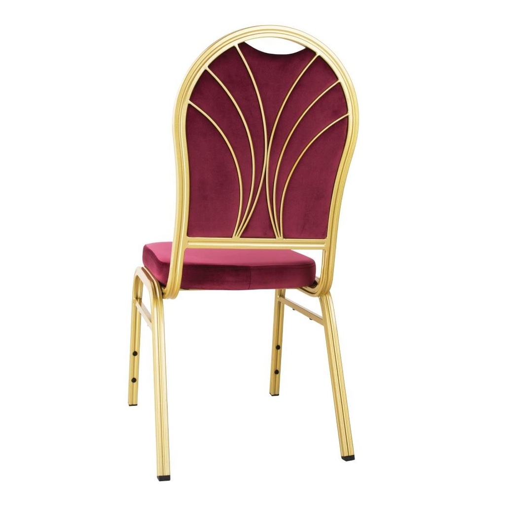 Chaises de banquet bordeaux Bolero Regal (lot de 4)