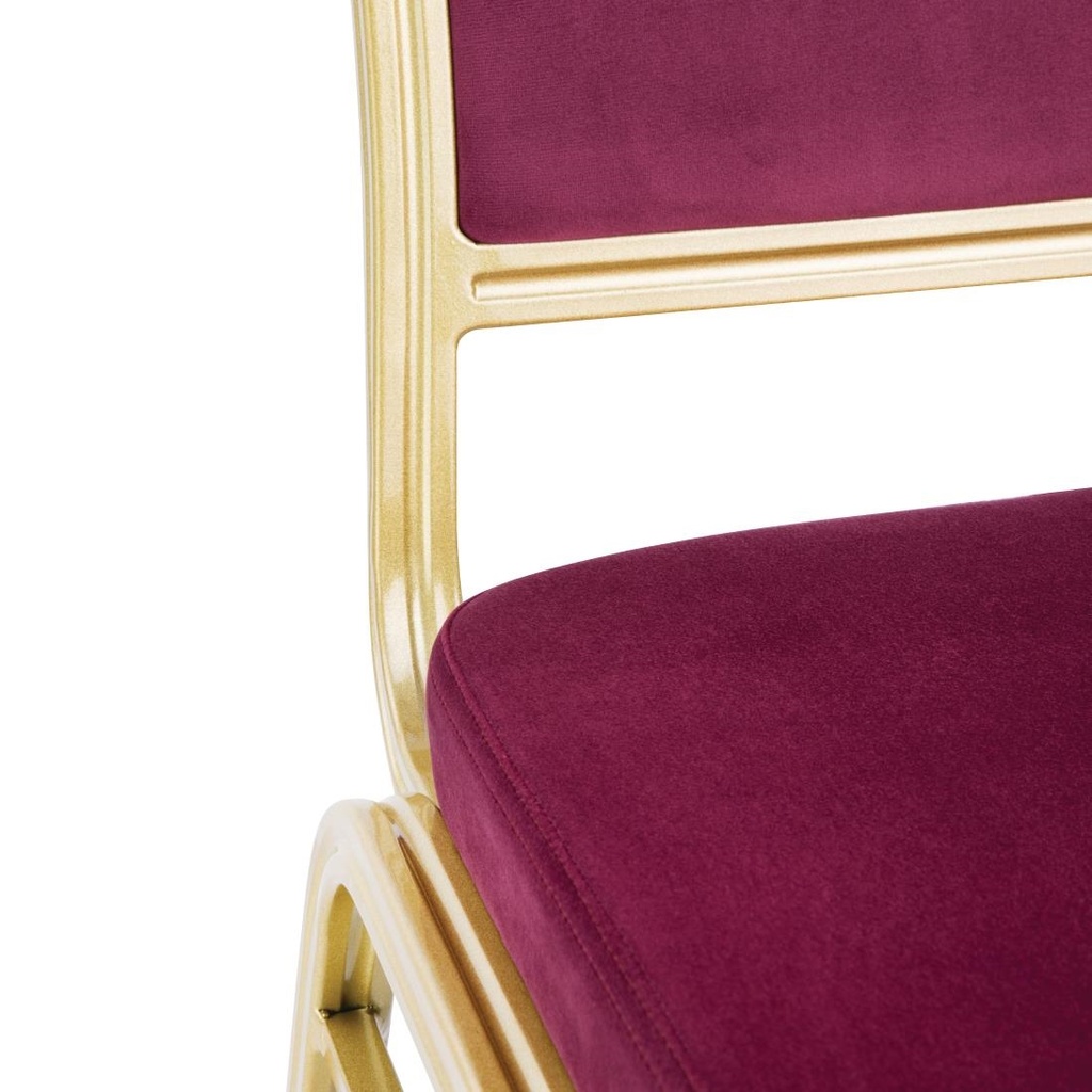 Chaises de banquet bordeaux Bolero Regal (lot de 4)