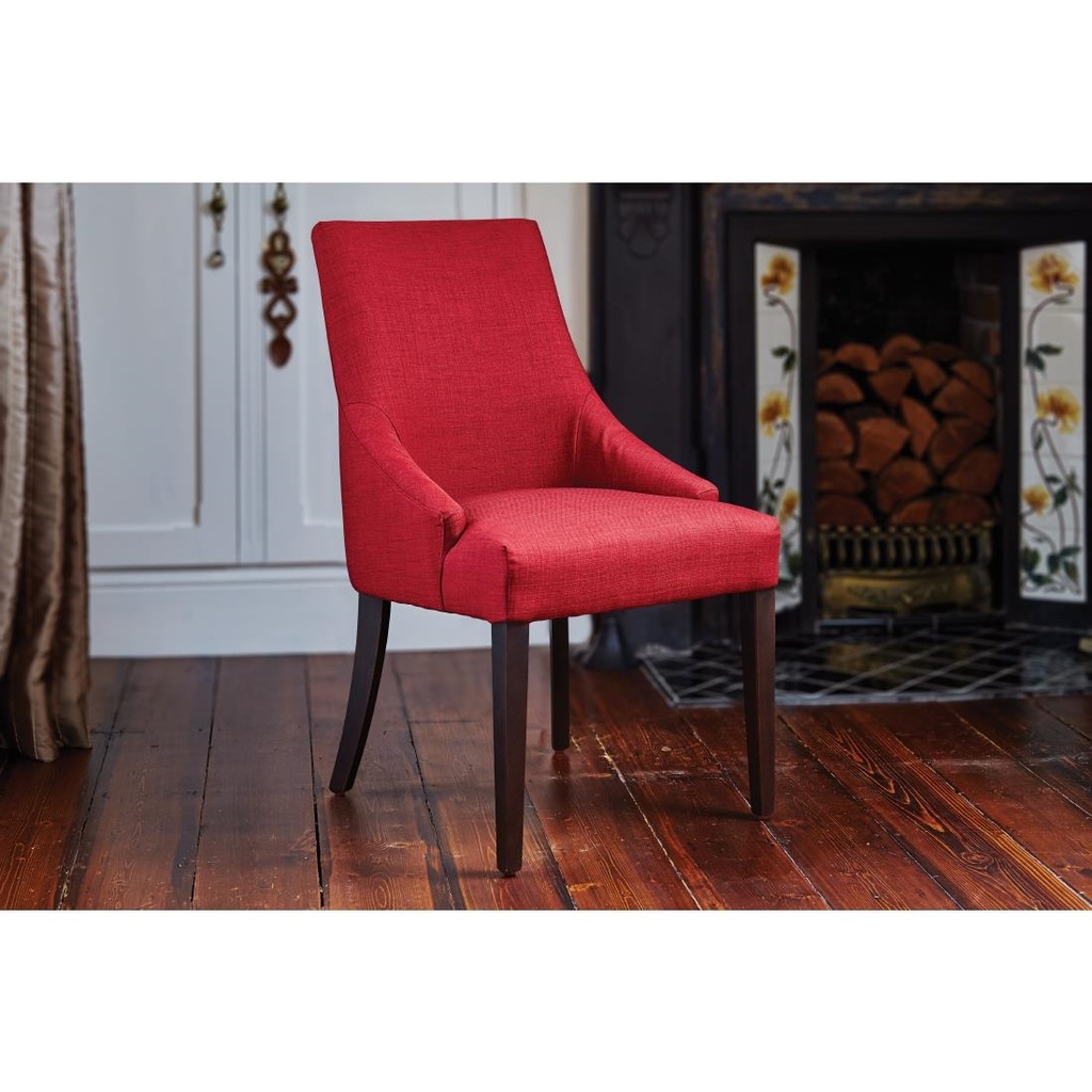 Chaises de restauration Bolero Finesse rouge foncé (lot de 2)