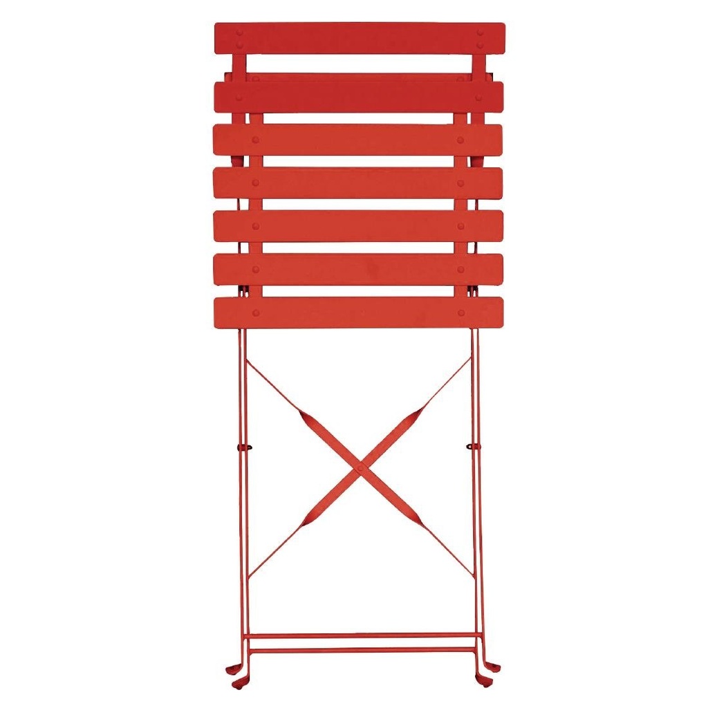 Chaises de terrasse en acier Bolero rouges (Lot de 2)