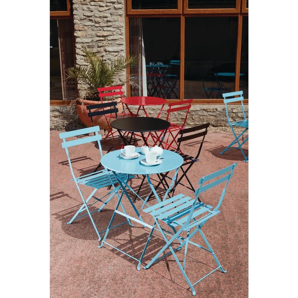 Chaises de terrasse en acier Bolero rouges (Lot de 2)