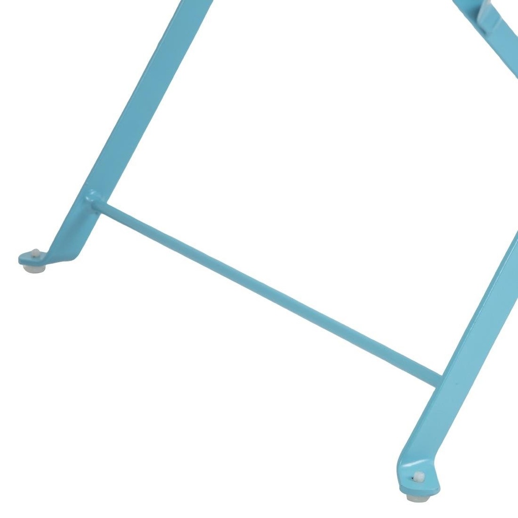 Chaises de terrasse pliantes en acier Bolero bleu turquoise (Lot de 2)