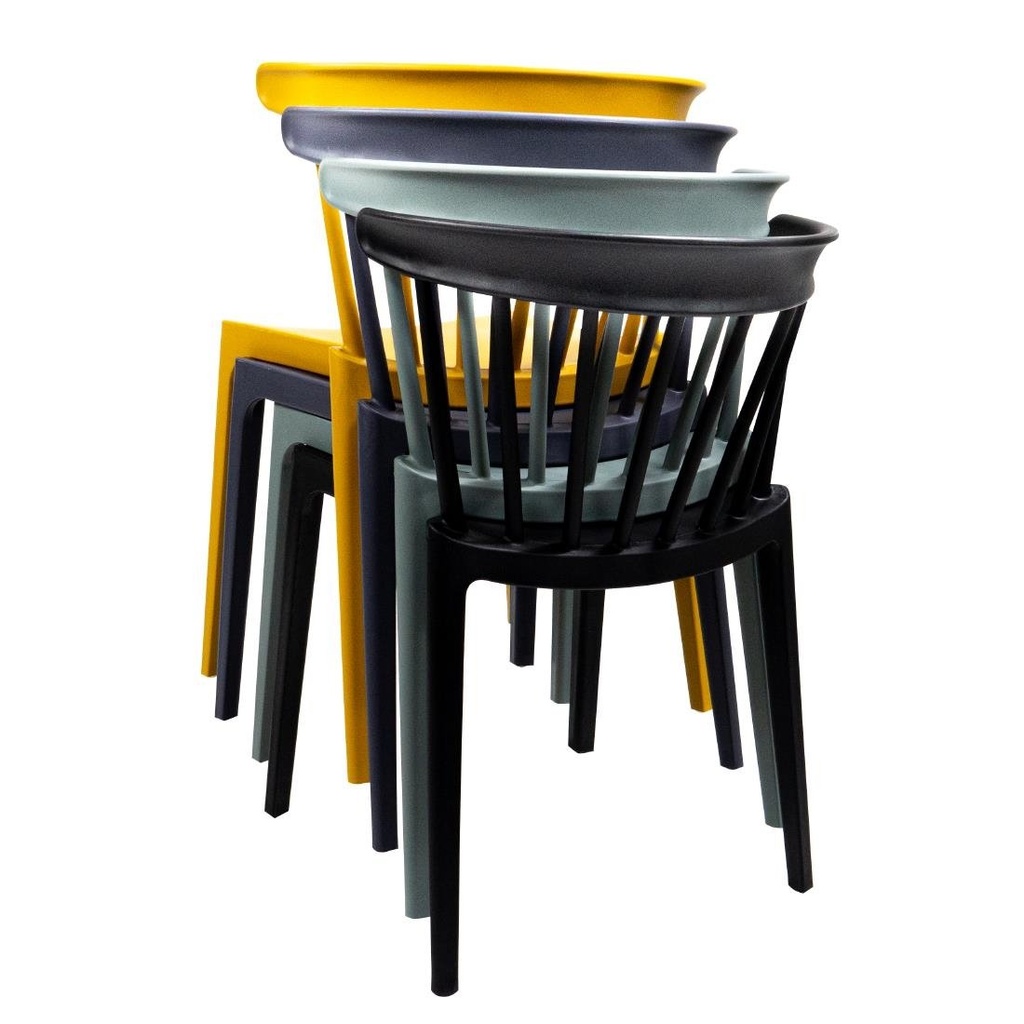 Chaises en polypropylène Windson jaune foncé (lot de 4)