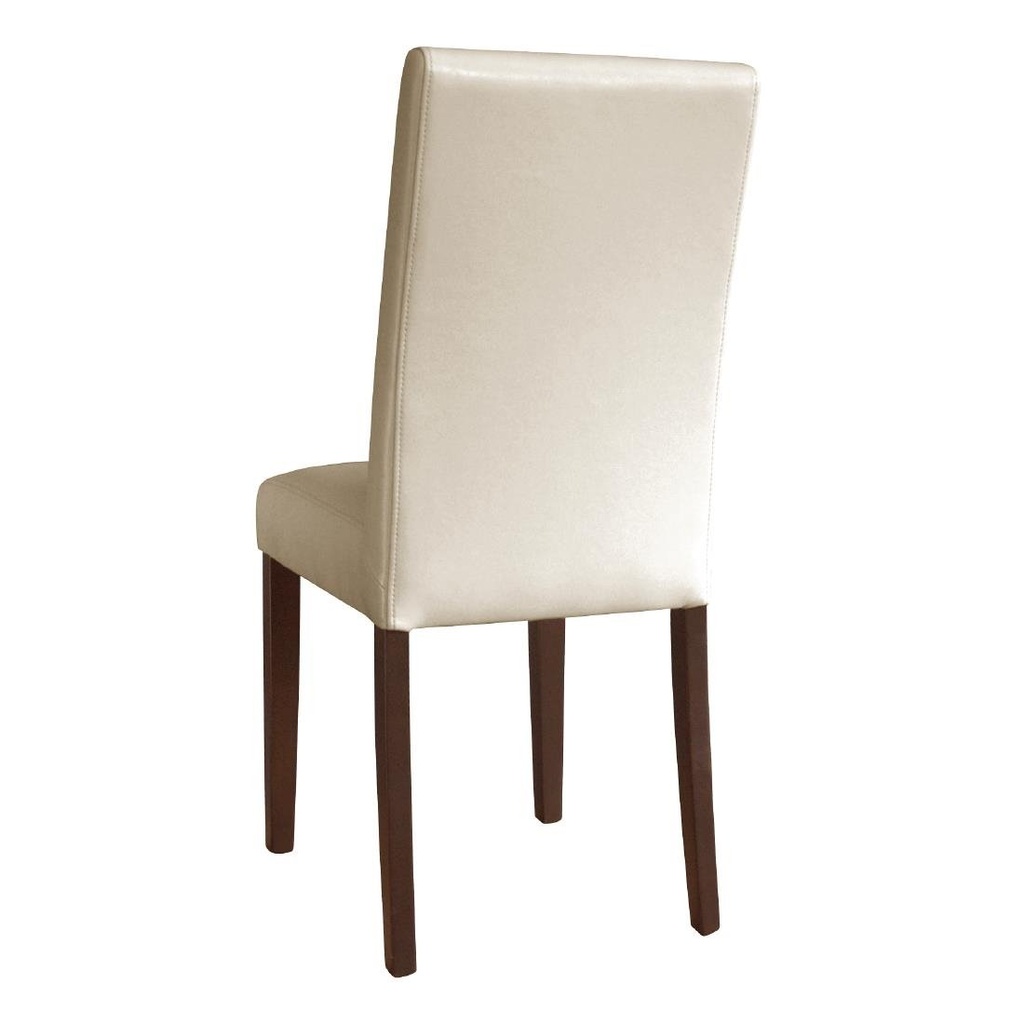 Chaises en simili cuir Bolero crème (Lot de 2)