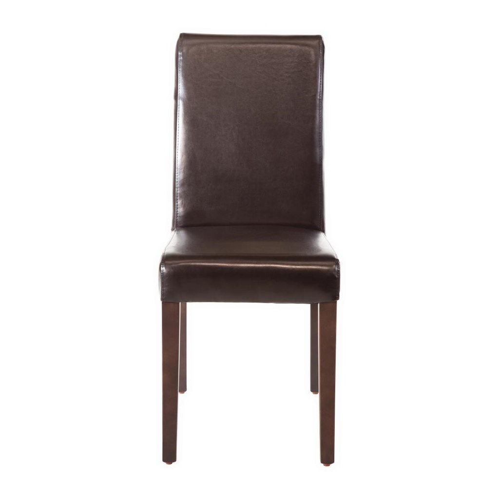 Chaises en simili cuir Bolero marron foncé (Lot de 2)