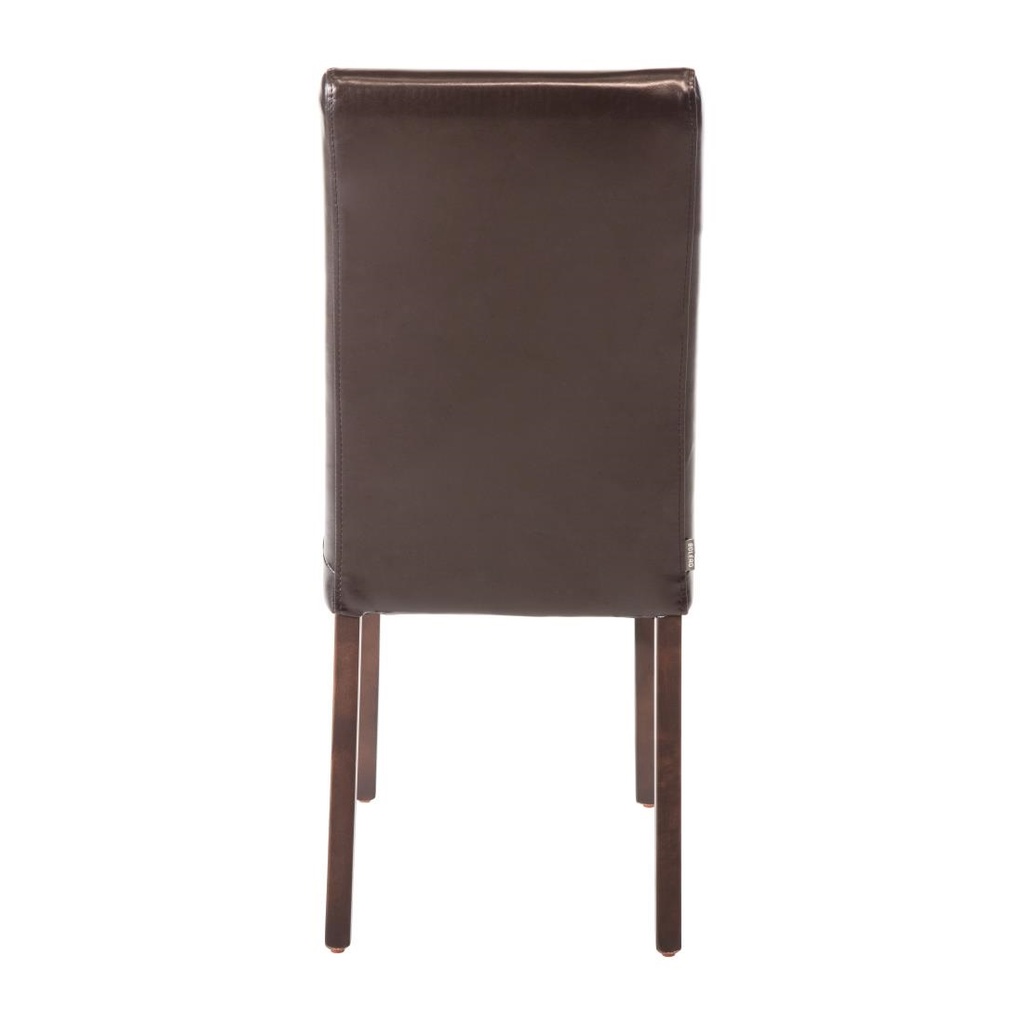 Chaises en simili cuir Bolero marron foncé (Lot de 2)