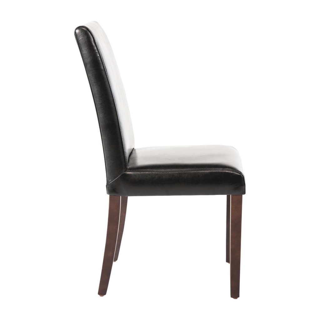 Chaises en simili cuir Bolero noires (Lot de 2)