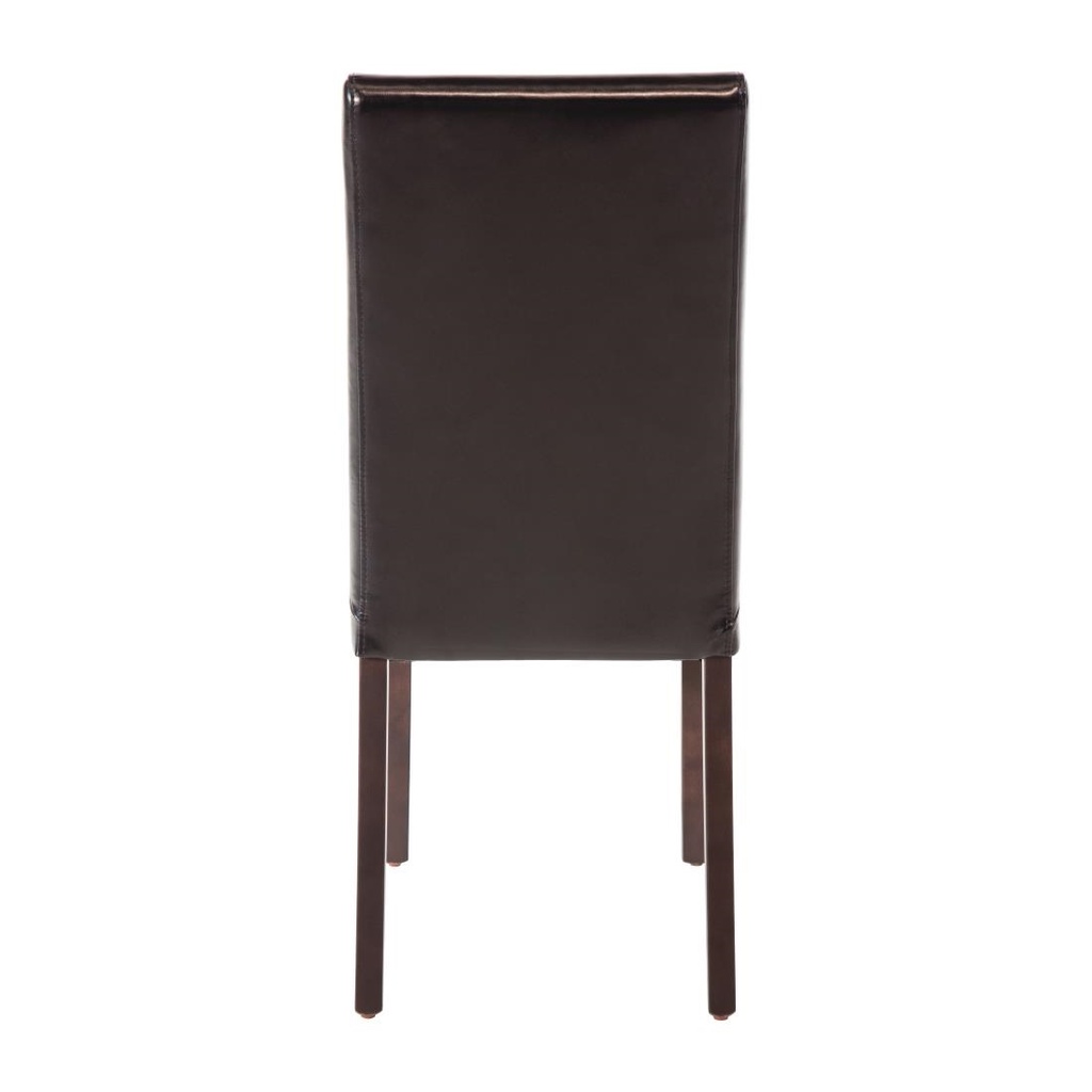 Chaises en simili cuir Bolero noires (Lot de 2)