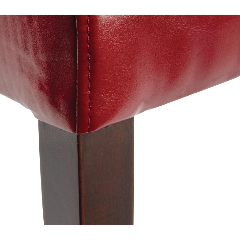 Chaises en simili cuir Bolero rouges (Lot de 2)