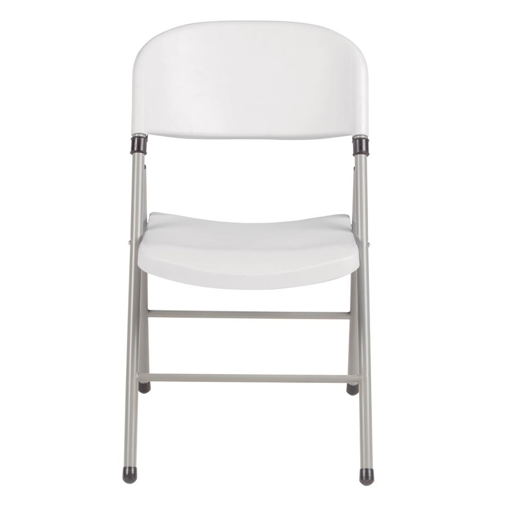 Chaises pliantes Bolero blanches et grises (Lot de 2)