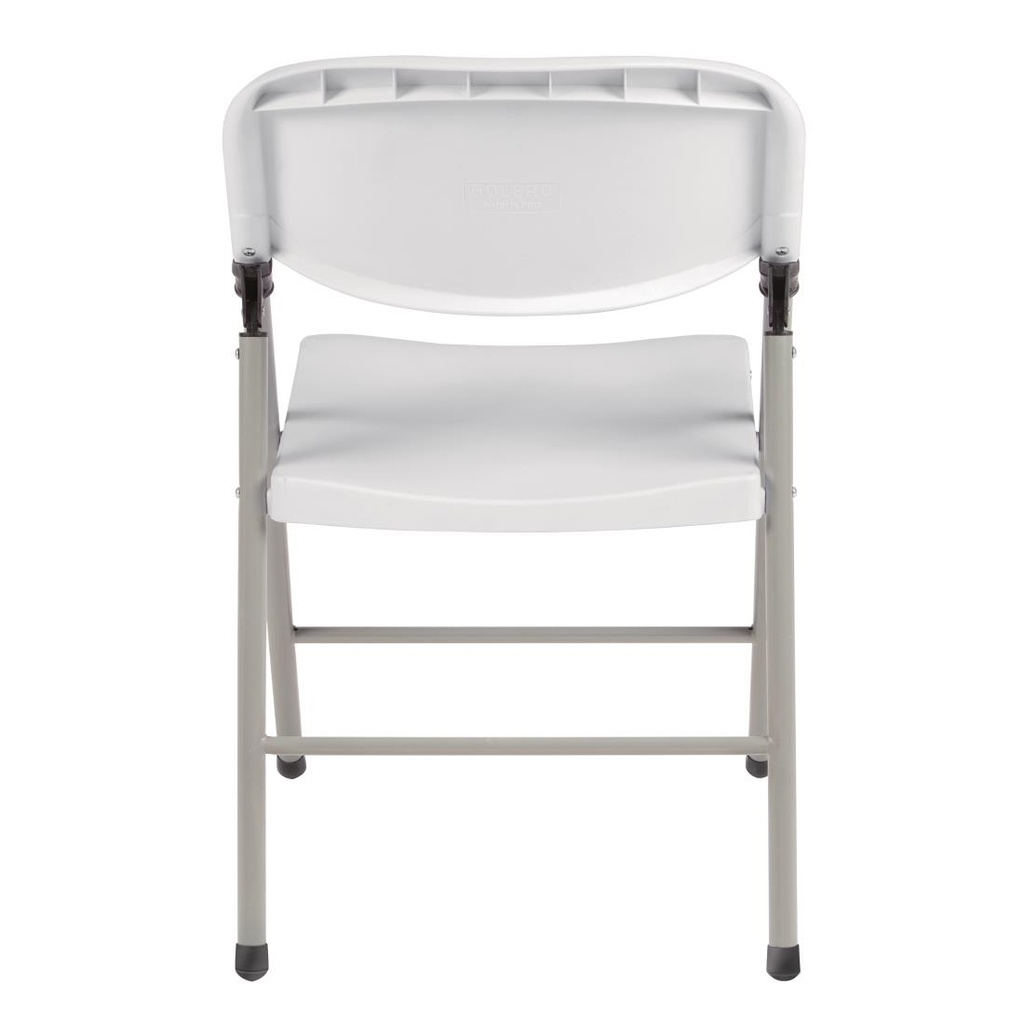 Chaises pliantes Bolero blanches et grises (Lot de 2)