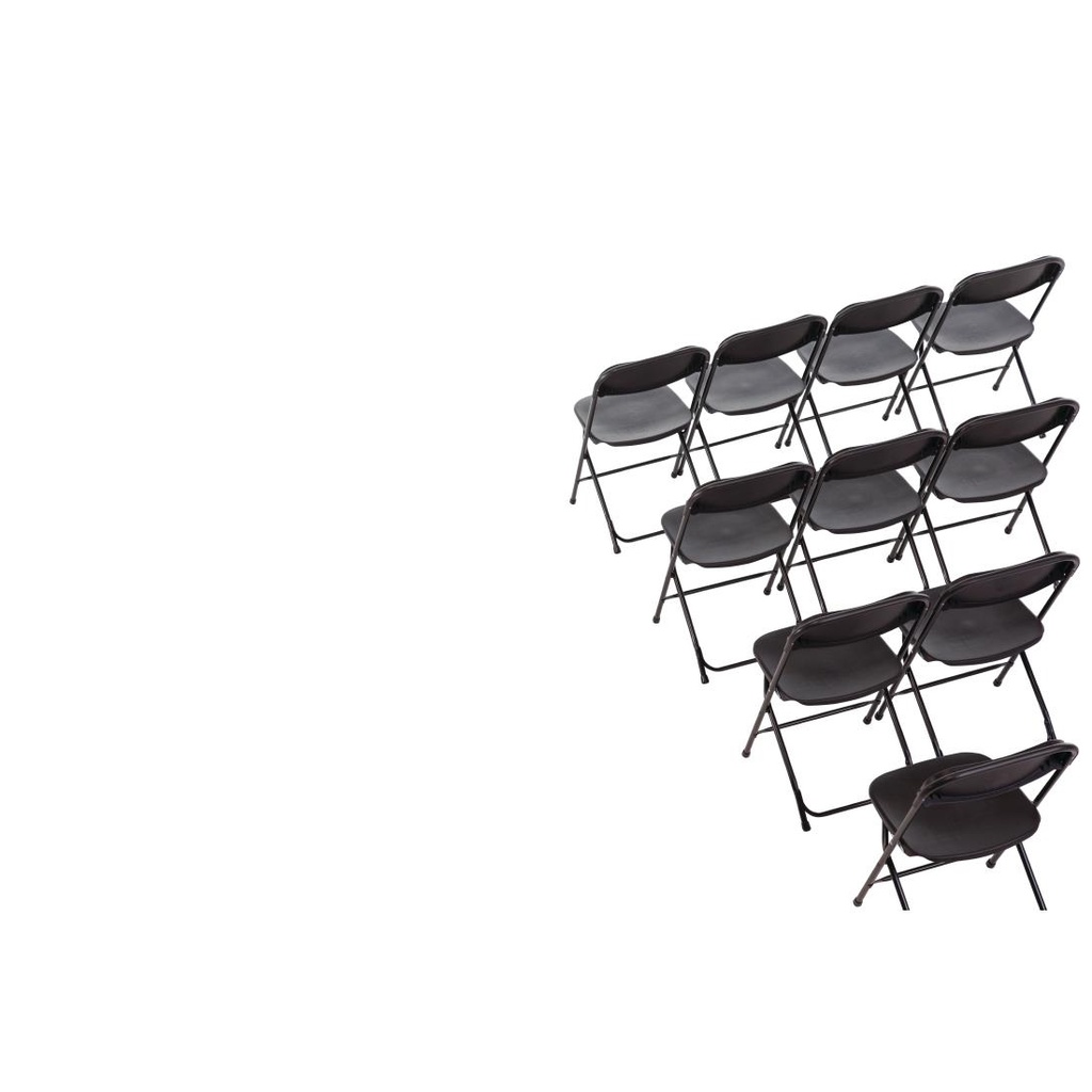 Chaises pliantes Bolero noires (Lot de 10)