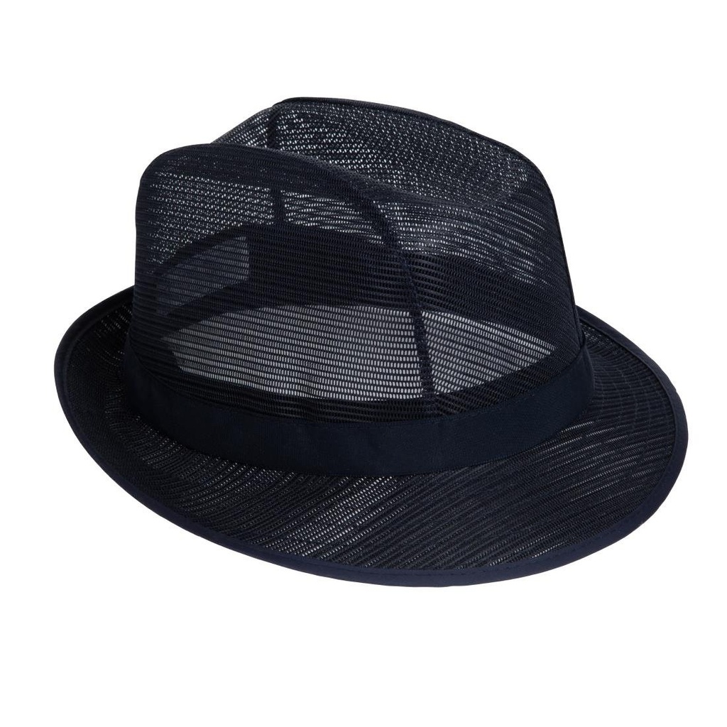 Chapeau Trilby bleu marine M