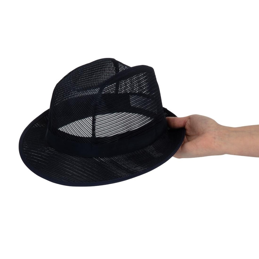 Chapeau Trilby bleu marine M